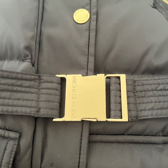 Michael Kors Coat Women's XXS Black with Gold Belt - Picture 2 of 5